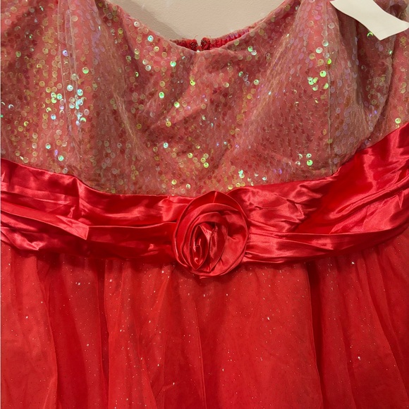 NWT DEB SEQUIN ROSETTE PROM DRESS - Picture 3 of 11
